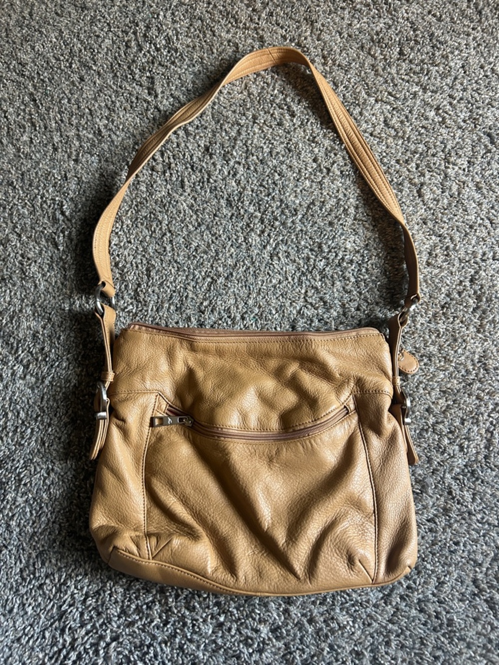 Stone Mountain Tan Leather Shoulder Bag - Women